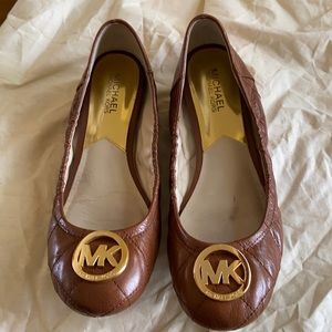 Brown Micheal Kors Ballet Flats